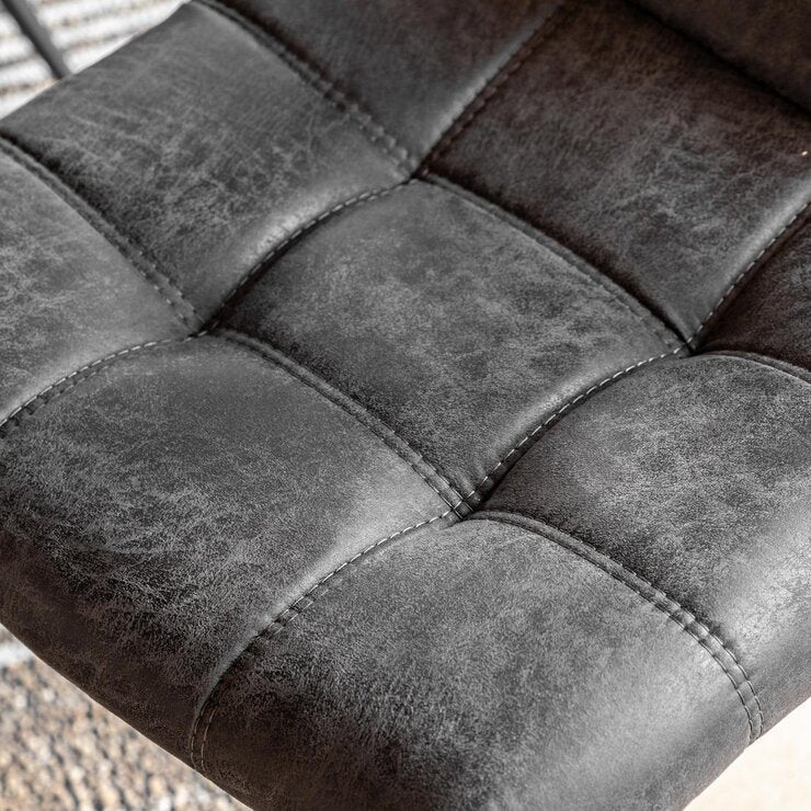 Gallery grey faux leather dining chair set of 2 - British product