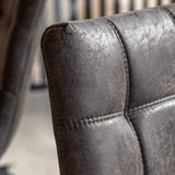 Gallery grey faux leather dining chair set of 2 - British product