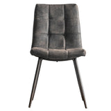 Gallery grey faux leather dining chair set of 2 - British product