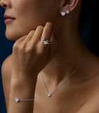 Chopard white gold diamond My Happy Hearts single earring, imported from the UK