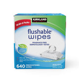 Costco UK Kirkland Signature Moist Flushable Toilet Wipes 640 Count- Buy online at McGrocer