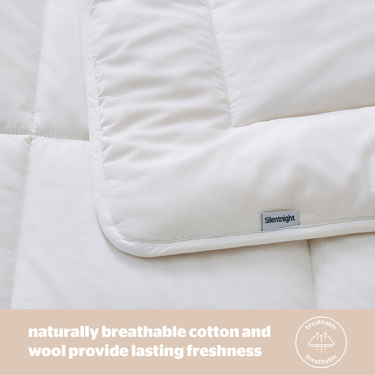 Silentnight natural wool duvet, lightweight and hypoallergenic (British brand)