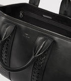 Aviteur Leather Woven-Detail Holdall with Calfskin and Alcantara Lining - British product