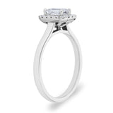 Platinum diamond ring 0.76ct emerald cut size J, imported from the UK