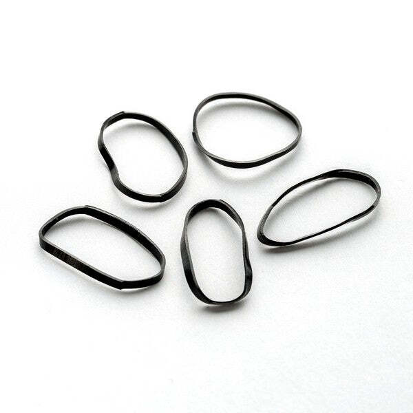 Brushworks Black Hair Bands 100pcs - British product