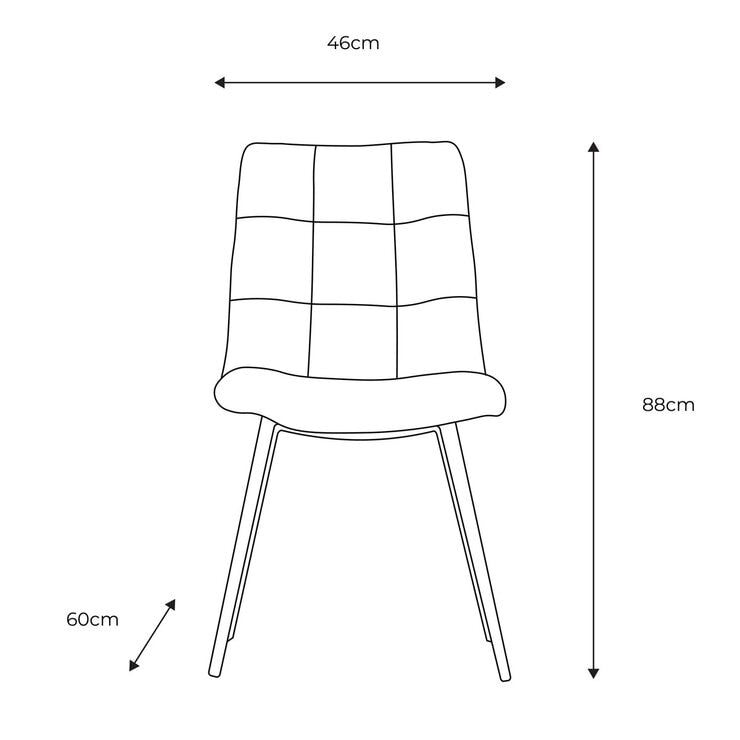 Gallery Darwin brown faux leather dining chair 2 pack, UK version