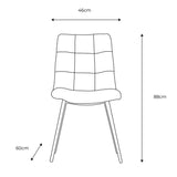 Gallery Darwin brown faux leather dining chair 2 pack, UK version