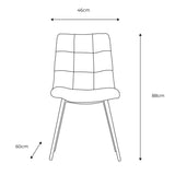 Gallery Darwin brown faux leather dining chair 2 pack, UK version