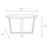 Gallery white faux travertine coffee table (British brand)