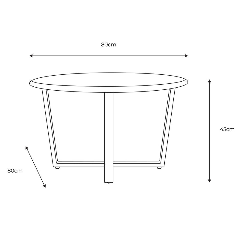 Gallery white faux travertine coffee table (British brand)