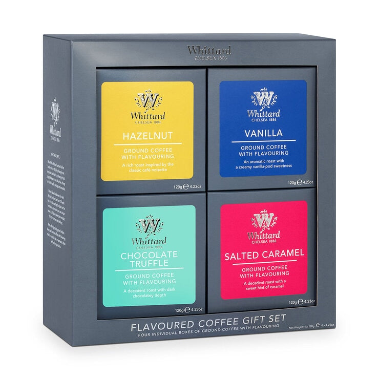 Whittard of Chelsea Flavoured Coffee Gift Set 4 x 120g (British brand)