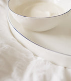Feldspar fine bone china cobalt round tray 34cm - British product