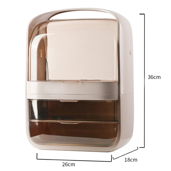 Livingandhome Makeup Storage Box Pink Large Size, UK version