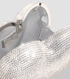 Judith Leiber heart-shaped crystal clutch bag, imported from the UK