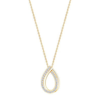 Costco UK 0.15ctw Round Brilliant Cut Diamond Pendant, 14ct Yellow Gold- Buy online at McGrocer