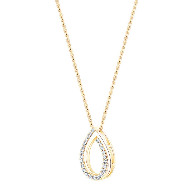 Costco diamond pendant round brilliant cut 0.15ctw (British brand)
