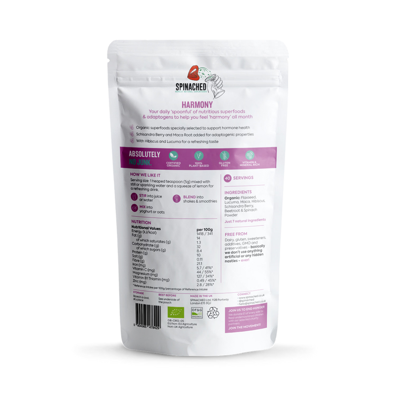 Spinached Harmony superfood powder 200g - British product