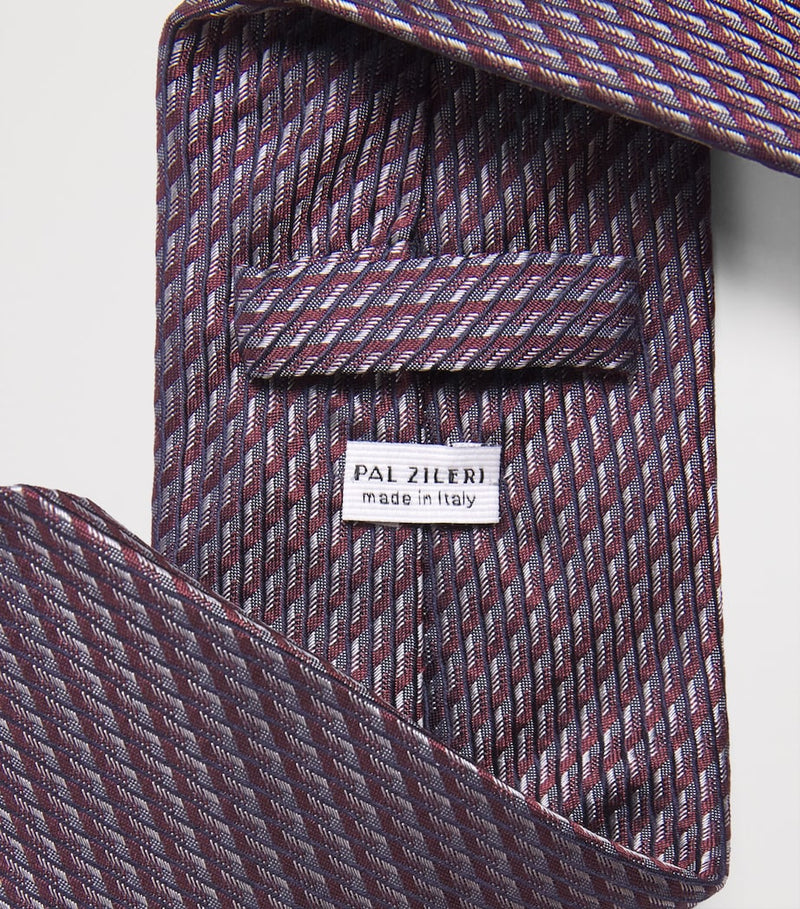 Pal Zileri silk jacquard tie 8cm, imported from the UK