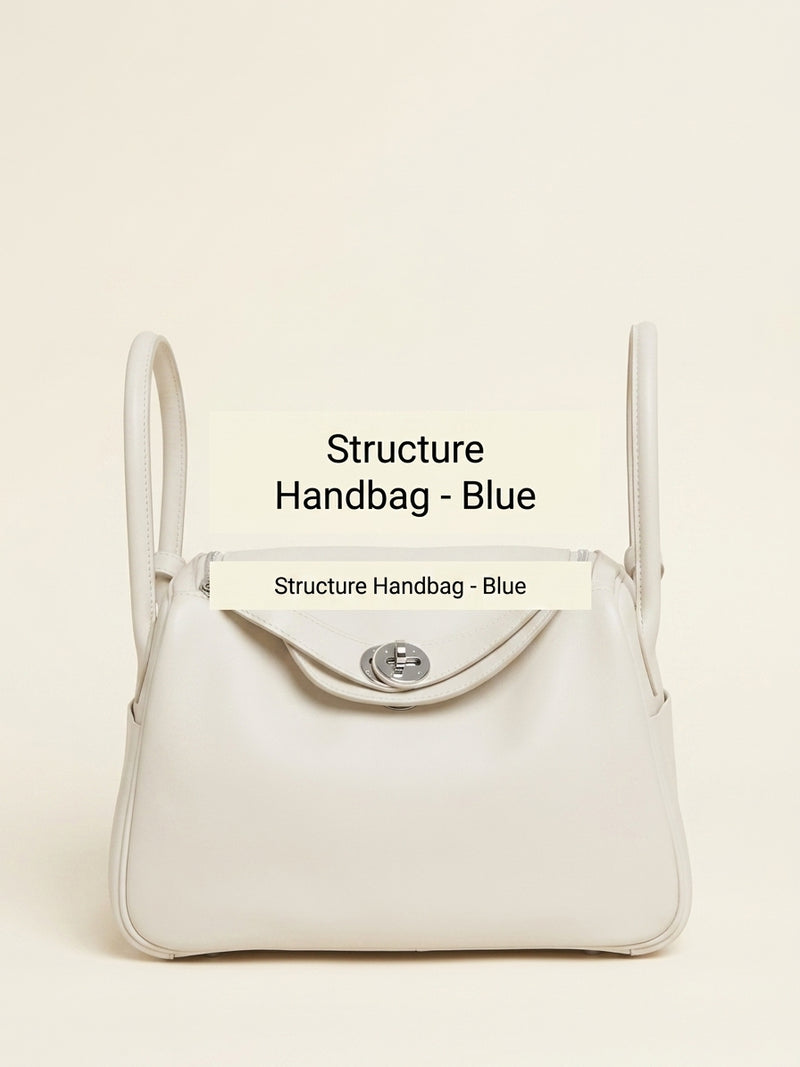 Hermès Lindy 26 leather grab bag blue (British brand)