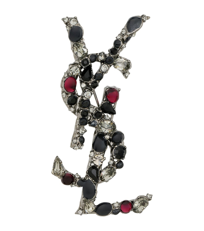 Saint Laurent enamel Cassandre brooch 7cm - British product