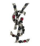 Saint Laurent enamel Cassandre brooch 7cm - British product