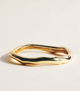 Harrods Alexis Bittar Large Gold-Plated Molten Bangle- Buy online at McGrocer