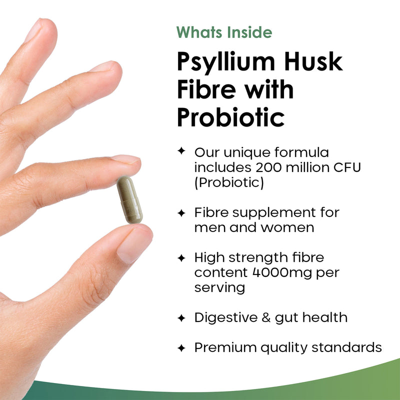 New Leaf Products psyllium husk capsules 365 count, imported from the UK