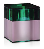 Reflections Copenhagen green crystal tissue box, imported from the UK