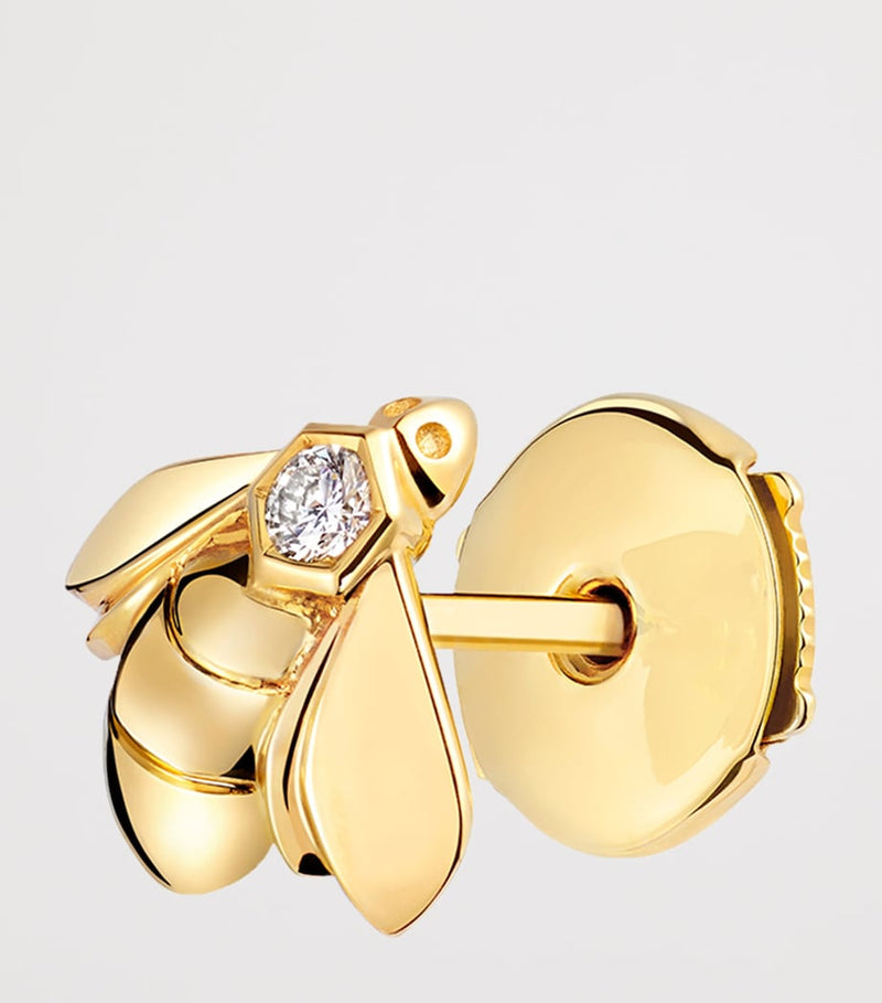 Chaumet yellow gold diamond bee earring (British brand)