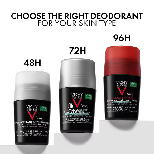 Vichy Homme Extreme Anti-Perspirant Roll-On 50ml (British brand)