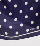 Maje silk polka-dot scarf 60x60cm, imported from the UK