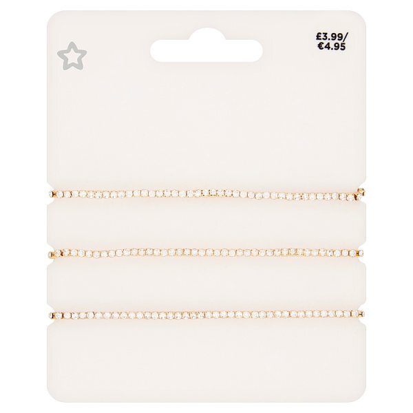 Superdrug Multi- coloured Diamante Trio Bracelet GOODS Superdrug