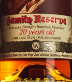 Buffalo Trace bourbon whisky Pappy Van Winkle Family Reserve 20-Year 70cl - British product