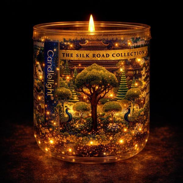 Candlelight Bukhara LED glitter candle 10 cm - British product