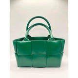 Superdrug SVNX Woven Faux Leather Grab Bag in Green- Buy online at McGrocer