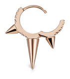 Maria Tash faceted triple spike hoop earring 8mm, UK version