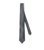 Brunello Cucinelli silk stripe jacquard tie 152cm, UK version