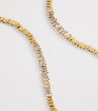 Suzanne Kalan gold diamond tennis necklace, imported from the UK