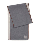 Colombo cashmere nubuck-trim scarf 35x216cm, UK version