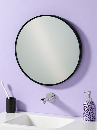 Next Showerdrape Black Portobello Round Metal Framed Bathroom Mirror 40cm Diameter- Buy online at McGrocer