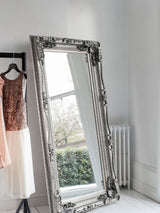Next Gallery Home Silver Oxford Leaner Mirror 175.5cm x 89.5cm- Buy online at McGrocer