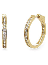 Ivory & Co Gold Copenhagen Crystal Hoop Earrings 2.7cm