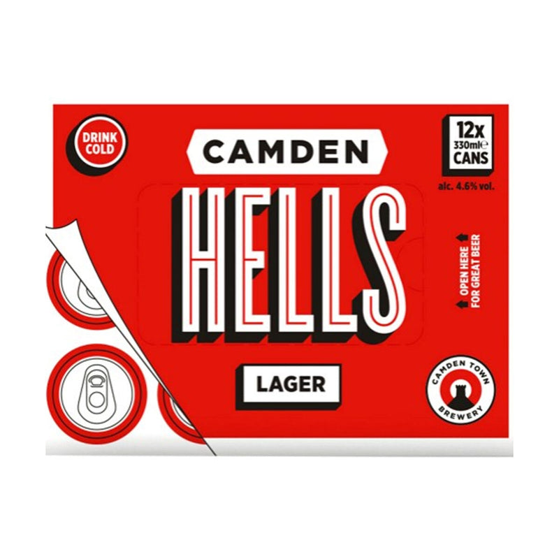 Camden Hells lager packs 12 x 330ml - British product