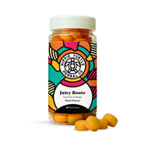 Holland & Barrett Hippie Turtle Herbal Co Juicy Roots Turmeric & Ginger Wellness Gummies 60 Gummies- Buy online at McGrocer