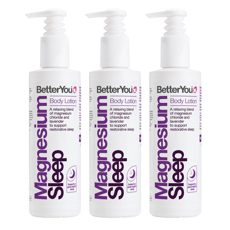 BetterYou Magnesium Sleep lotion 3 x 180ml - British product