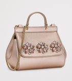 Dolce&Gabbana Kids Sicily handbag with crystal flowers, imported from the UK