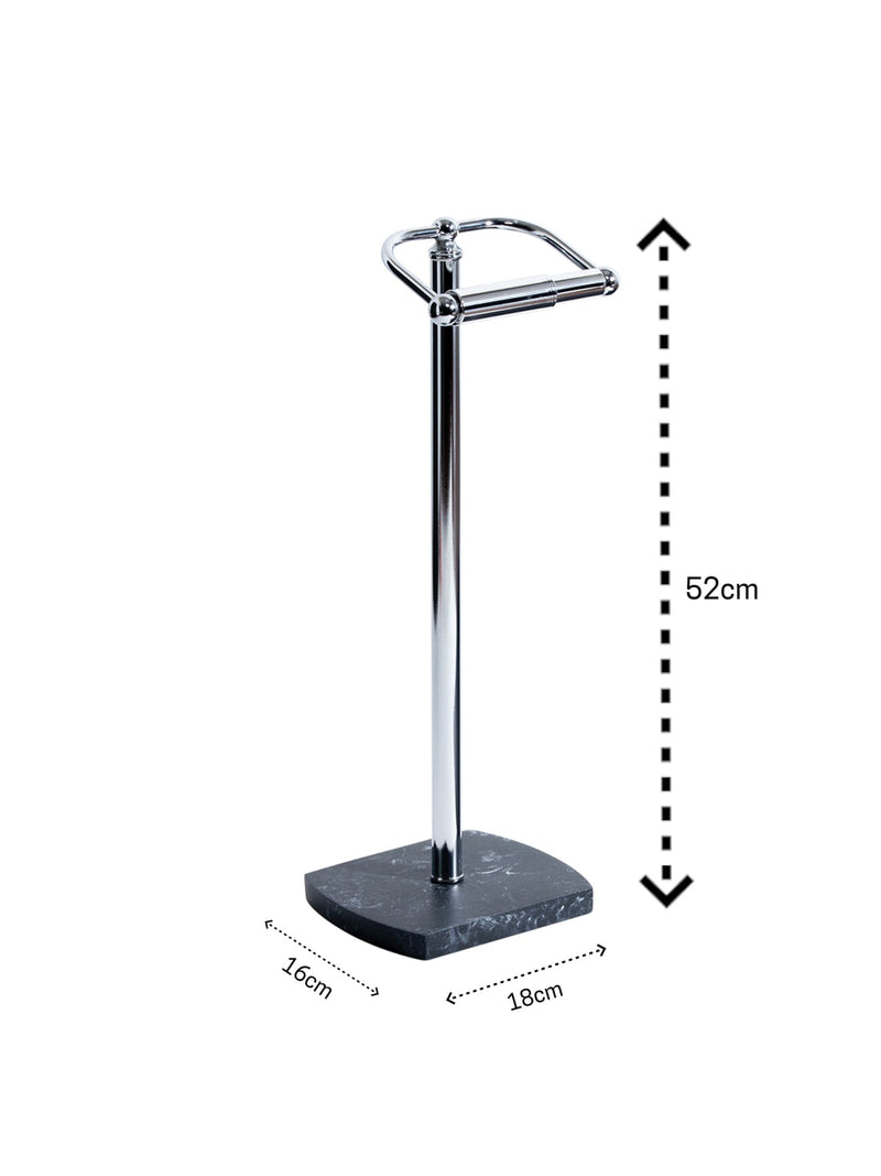 Showerdrape Grey Octavia toilet roll holder 52cm (British brand)