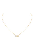 Messika Move Uno yellow gold and diamond necklace 0.02ct, imported from the UK