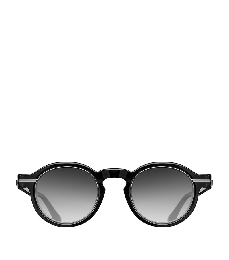 Matsuda thick-frame round sunglasses (British brand)