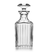 Harrods Square Whiskey Decanter in Clear Crystal 900ml- Buy online at McGrocer
